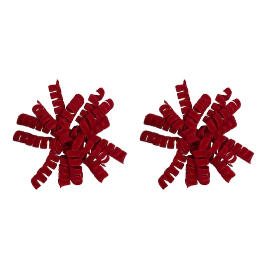 Michaels, Red Velvet Curly Bows, 2ct. by Celebrate It™ – Category: Shred & Tissue
